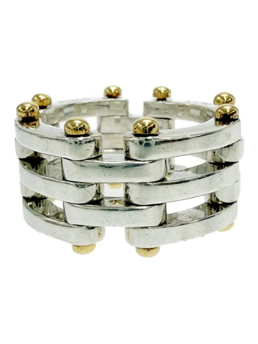 Tiffany & Co Silver Gold Combination Ring